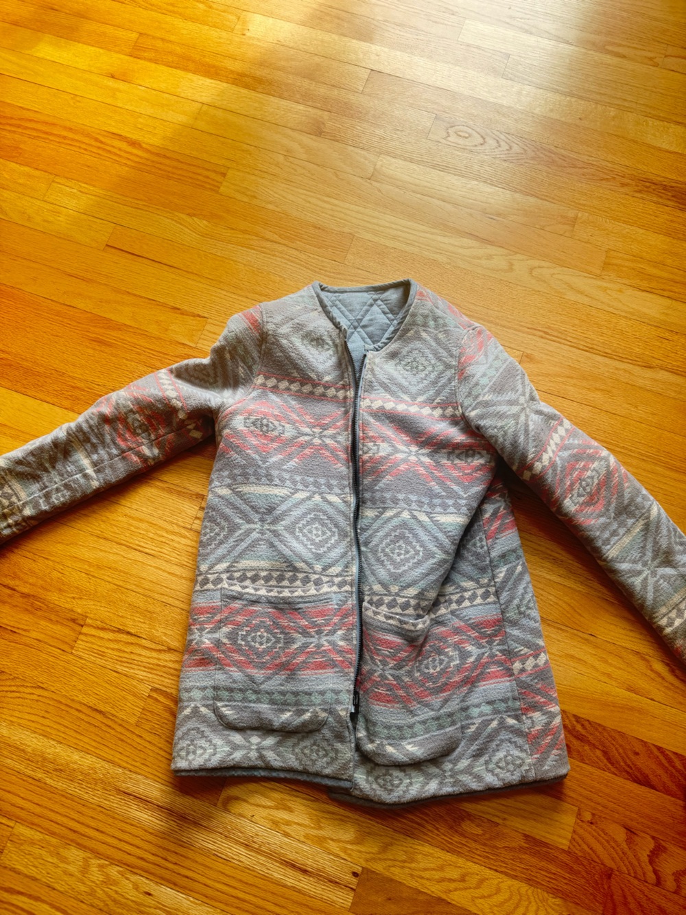 Faherty Cheyenne Reversible Quilted Chambray/Southwestern Jacket